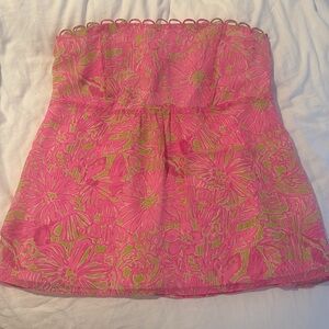 Lilly Pulitzer Pink Strapless Top